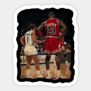 Michael Jordan and Muggsy Vintage Sticker